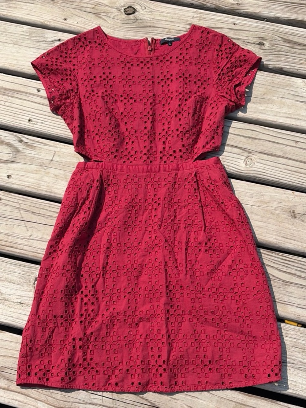 Madewell Red Eyelet  Dress